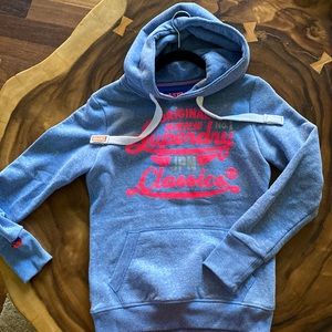 Women‘s light blue Superdry hoodie
